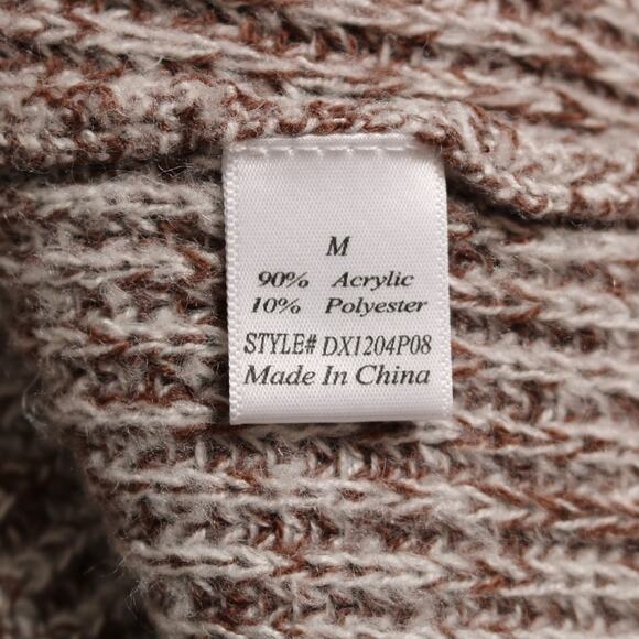 Pink Lily Oversized Colorblock Striped Chunky Knit Balloon Sleeve Sweater Size M - Picture 6 of 8